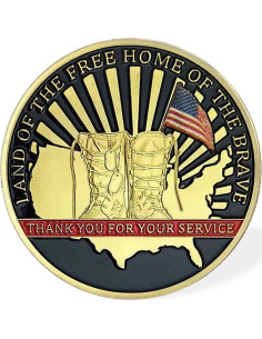 Moneda de Desafío Militar EE. UU. Glamtune 3.99 cm Regalo Veteranos 2