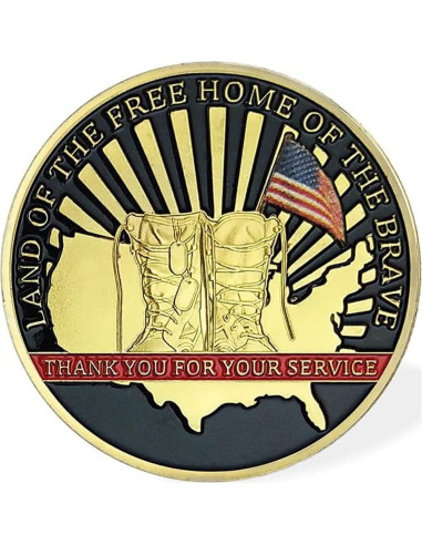 Moneda de Desafío Militar EE. UU. Glamtune 3.99 cm Regalo Veteranos