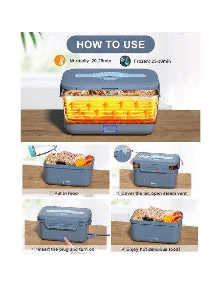 Caja de Almuerzo Eléctrica Monteka 1.8L 100W Azul