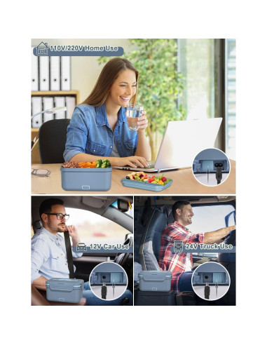 Caja de Almuerzo Eléctrica Monteka 1.8L 100W Azul