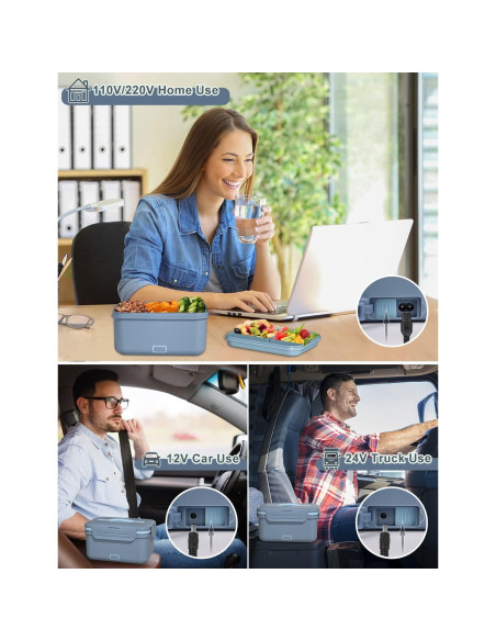Caja de Almuerzo Eléctrica Monteka 1.8L 100W Azul