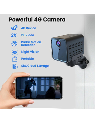 Cámara de Seguridad 4G Javiscam C1 4K con SIM y Radar