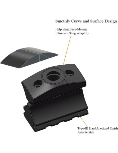 Abrazadera de cañón de escopeta GOTICAL 12Ga con riel Picatinny