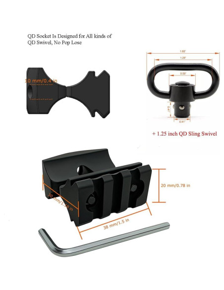 Abrazadera de cañón de escopeta GOTICAL 12Ga con riel Picatinny