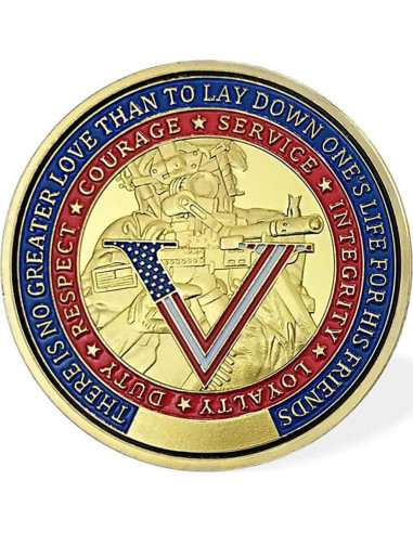 Moneda de Desafío Militar EE. UU. Glamtune 3.99 cm Regalo Veteranos