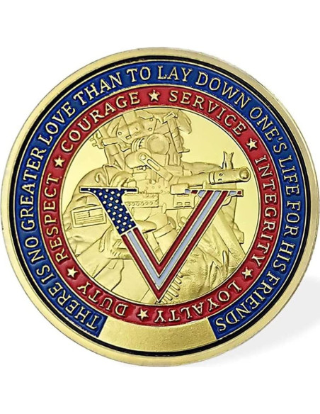 Moneda de Desafío Militar EE. UU. Glamtune 3.99 cm Regalo Veteranos