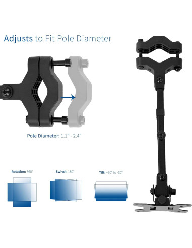 Soporte de Monitor VIVO MOUNT-POLE01A Negro 17-32" VESA