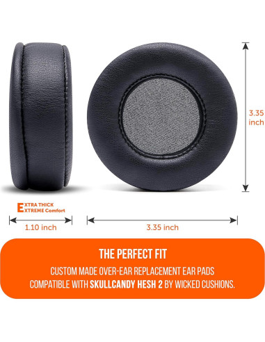 Almohadillas de Reemplazo WC para Auriculares Skullcandy Hesh - Negro