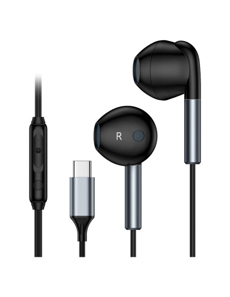 Auriculares USB C REPIND J026 con micrófono y control de volumen