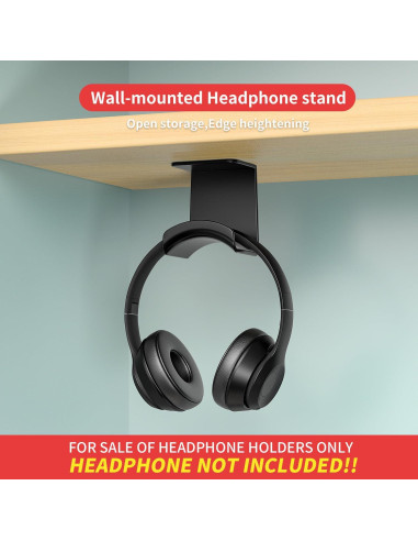 Soporte para Auriculares Liboer ZY88 Montaje Bajo Escritorio Negro