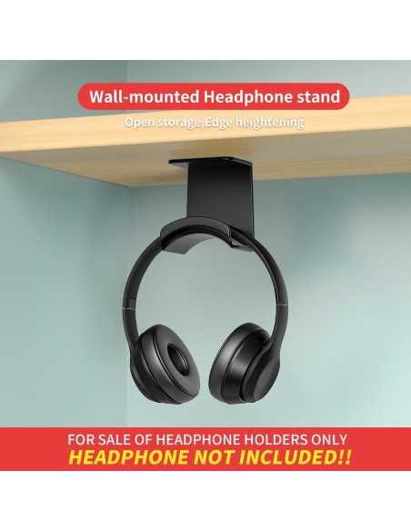 Soporte para Auriculares Liboer ZY88 Montaje Bajo Escritorio Negro