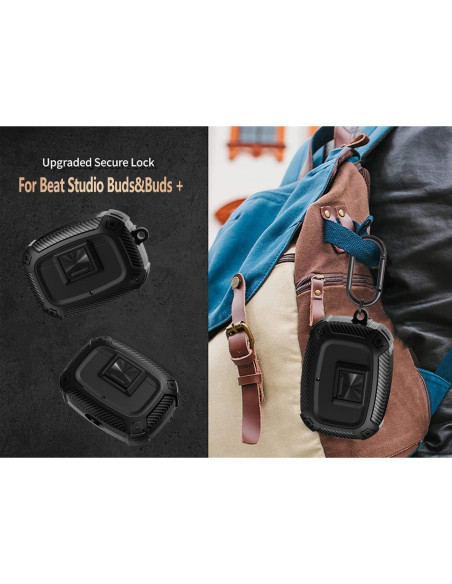 Funda Dura Olytop para Beats Studio Buds Plus - Negro
