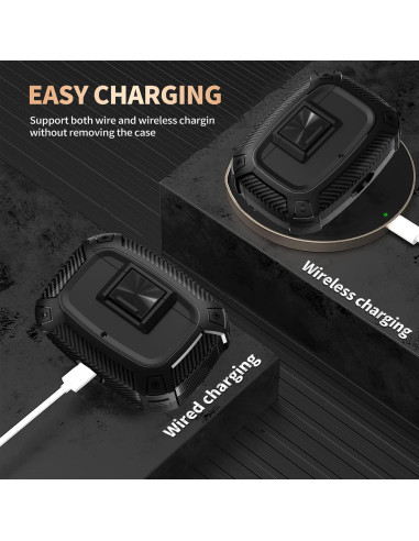 Funda Dura Olytop para Beats Studio Buds Plus - Negro