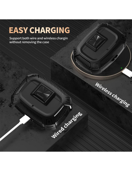 Funda Dura Olytop para Beats Studio Buds Plus - Negro