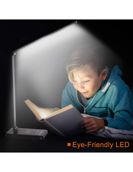 Lámpara de Escritorio LED Himigo con Cargador Inalámbrico