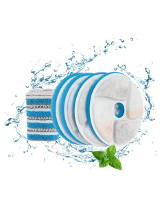 Filtros de Reemplazo ANNAINUTC para Fuente de Agua Gato - 8 Piezas