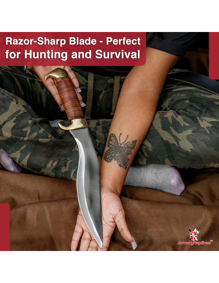 Cuchillo de Caza Kukri Réplicas de Armory 42.24 cm Acero Inoxidable