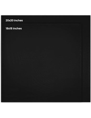 Servilletas de Tela Negras Utopia Kitchen - Paquete de 12, 45.72 cm