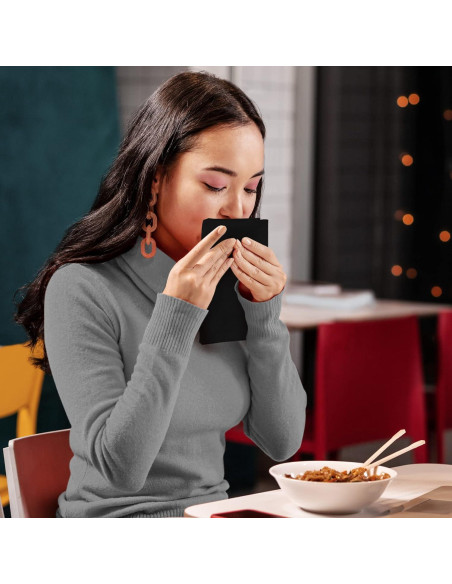 Servilletas de Tela Negras Utopia Kitchen - Paquete de 12, 45.72 cm