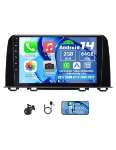 Radio Doble Din Android 14 Slakerbe 9" GPS Carplay Honda CRV