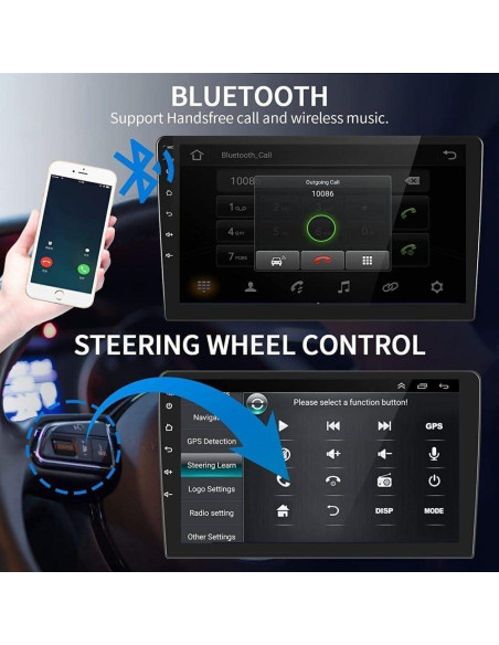 Radio Doble Din Android 14 Slakerbe 9" GPS Carplay Honda CRV