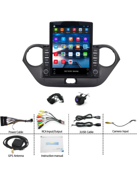 Radio Doble Din Android 14 Slakerbe 9" GPS Carplay Honda CRV