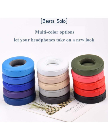 Almohadillas de Reemplazo para Auriculares Beats Solo 2/3 - Gris Asfalto