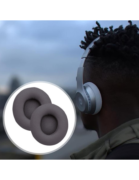 Almohadillas de Reemplazo para Auriculares Beats Solo 2/3 - Gris Asfalto