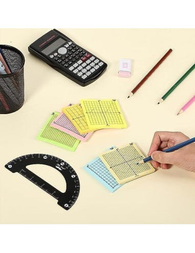 Notas Adhesivas Cuadriculadas Mr. Pen, 6 Bloc 7.62x7.62 cm, Colores Brillantes