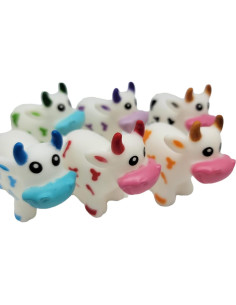 Vacas de goma coloridas que lanzan agua - Juguete de baño 12 unidades 2