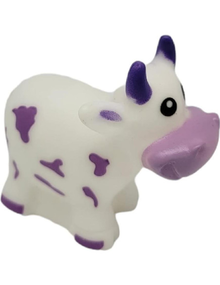 Vacas de goma coloridas que lanzan agua - Juguete de baño 12 unidades