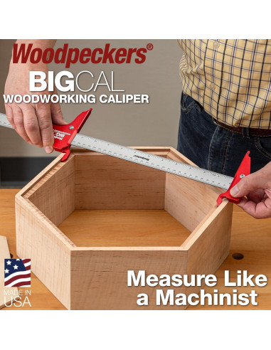 Calibrador de Carpintería Woodpeckers BigCal 12" (300mm) Precisión