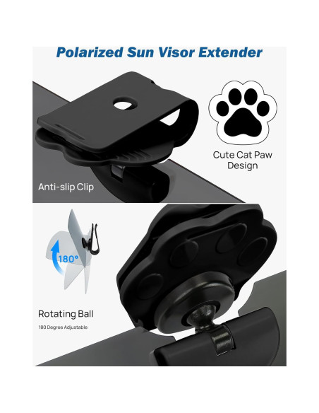 Extensor de Visera Solar JOYTUTUS A1916-04417-BK UV400