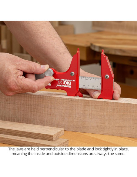 Calibrador de Carpintería Woodpeckers BigCal 12" (300mm) Precisión