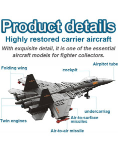 Set de Bloques de Construcción Aviones de Combate Militar 285PCS 2