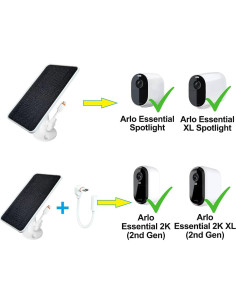 Cargador Solar JJMASEE para Cámara Arlo Essential 2K/XL 2