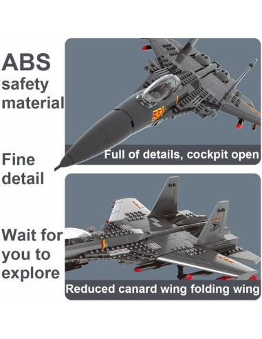 Set de Bloques de Construcción Aviones de Combate Militar 285PCS
