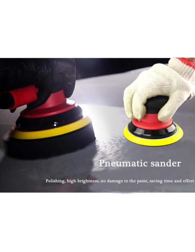 Lijadora Orbital Neumática Asabocai 12.7 cm Doble Acción