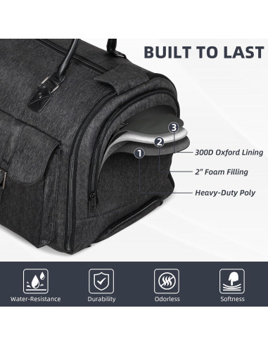 Bolsa de Ropa Duffle Shopsource 2-en-1 con Ruedas 53.4x36.1cm