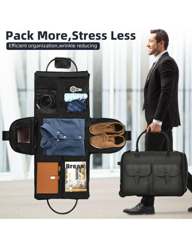 Bolsa de Ropa Duffle Shopsource 2-en-1 con Ruedas 53.4x36.1cm