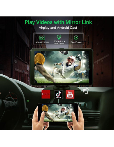 Pantalla CarPlay 7" Aileway HD con Cámara 2.5K y GPS