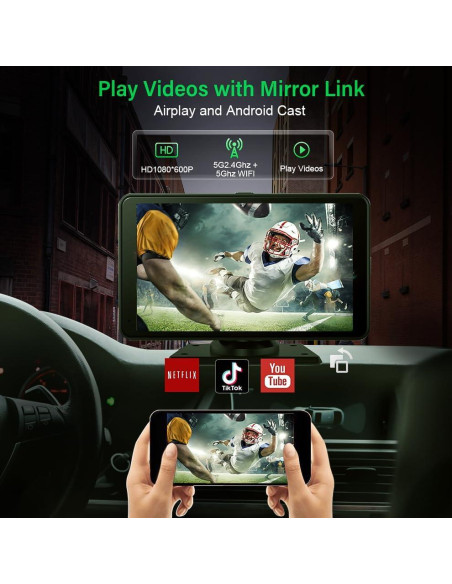 Pantalla CarPlay 7" Aileway HD con Cámara 2.5K y GPS