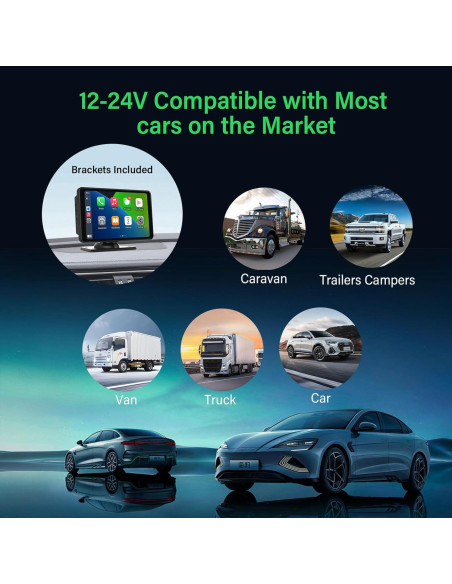 Pantalla CarPlay 7" Aileway HD con Cámara 2.5K y GPS