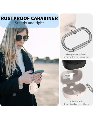 Funda de Silicona para Auriculares Bose QuietComfort 2024 Beige