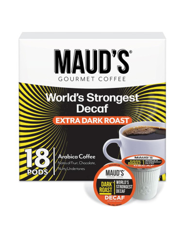 Cápsulas de café descafeinado Maud 18 unidades tueste oscuro