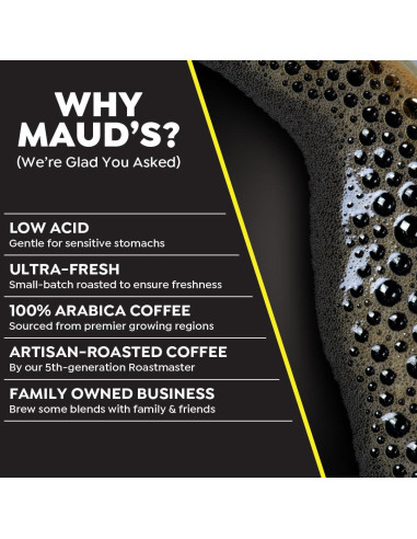 Cápsulas de café descafeinado Maud 18 unidades tueste oscuro