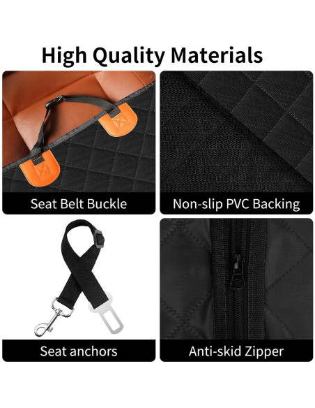 Funda de Asiento Trasero para Perros Zoramey Impermeable 600D