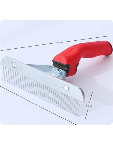 Cepillo de Aseo para Perros Grandes OCTCHOCO 17cm Rojo