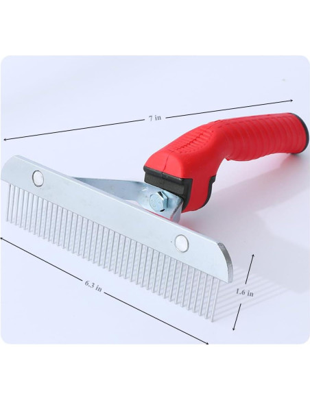 Cepillo de Aseo para Perros Grandes OCTCHOCO 17cm Rojo