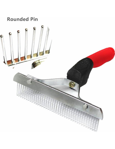 Cepillo de Aseo para Perros Grandes OCTCHOCO 17cm Rojo